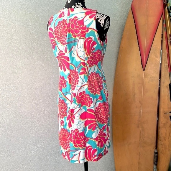 ⭐️London Times,Geo Peonies, Vibrant Dress, Extra Long Zipper, Gorgeous Design! - Picture 9 of 12